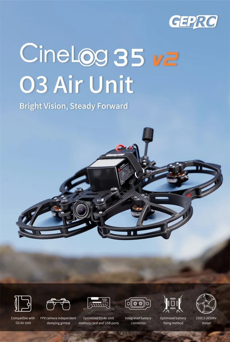 GEPRC CineLog35 V2 HD FPV Drone | High-Performance Cinewhoop Tidesmit