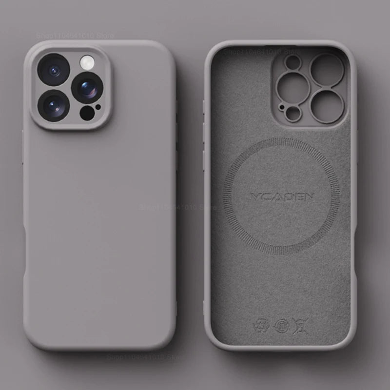 Magnetic iPhone 16 Case | Liquid Silicone Shock-Absorbing Cover Tidesmit