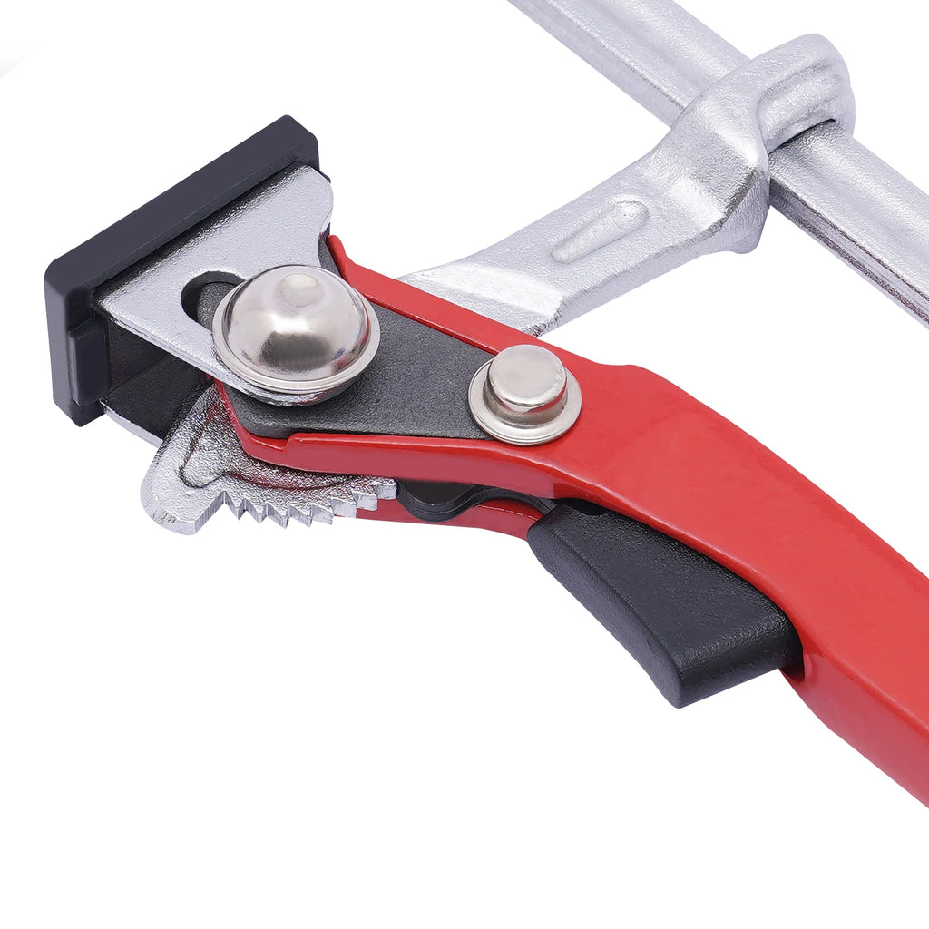 2PCS 160*60mm/200*60mm Quick Ratchet Track Saw Guide Rail Clamp Alloy Steel Woodworking MFT Clamp Guide Rail System Hand Tools