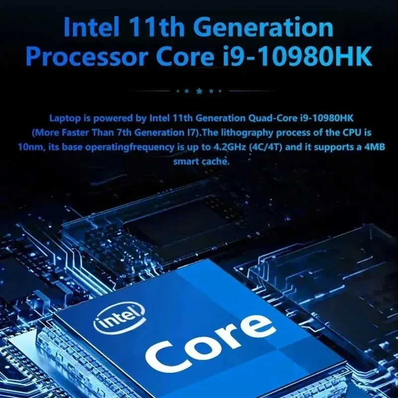 LENO Intel Core i9 10980HK High-Performance Laptop 15.6",2TB SSD,32GB RAM,Windows 11 Pro,Portable Notebook PC for Office Study