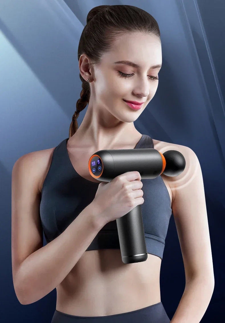Massage Gun - Deep Tissue Muscle Recovery with 8 Heads - Black Tidesmit Relaxation Treatment Tidesmit
