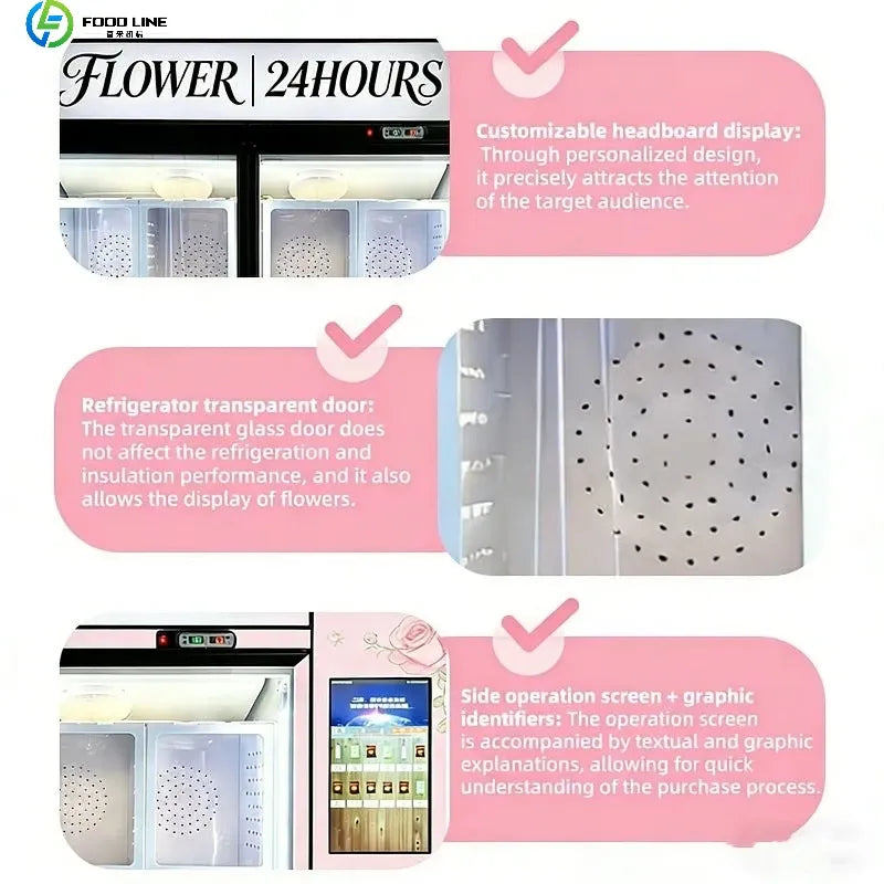 Tidesmit Smart Flower Vending Machine 100V-240V EU Plug 5-8 Bouquets