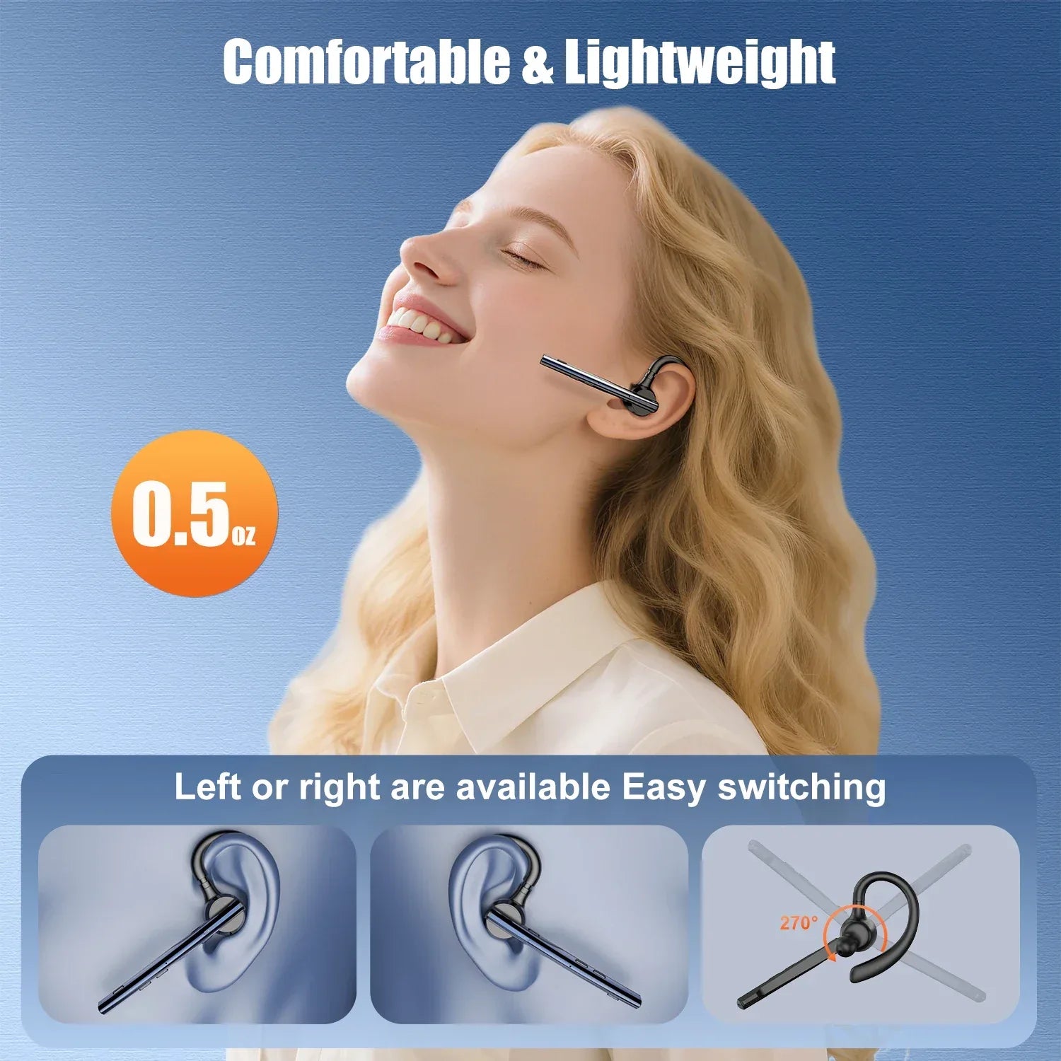 Wireless Office Headset with Noise Cancelling Mic | Tidesmit Tidesmit