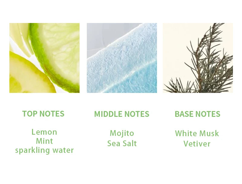 Marcas Originales Summer Fresh Pea perfume: citrus, mint, mojito & white musk notes for a long-lasting women’s scent.