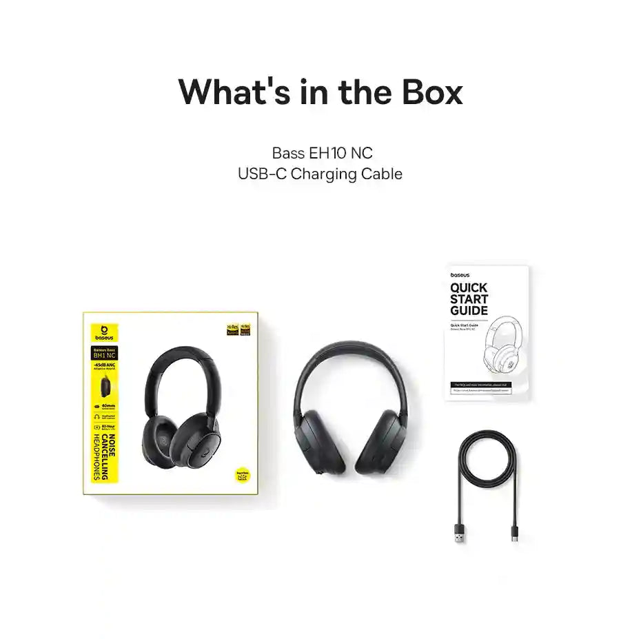Wireless Noise Cancelling Headphones: 80Hr Battery Over-Ear Audio Tidesmit