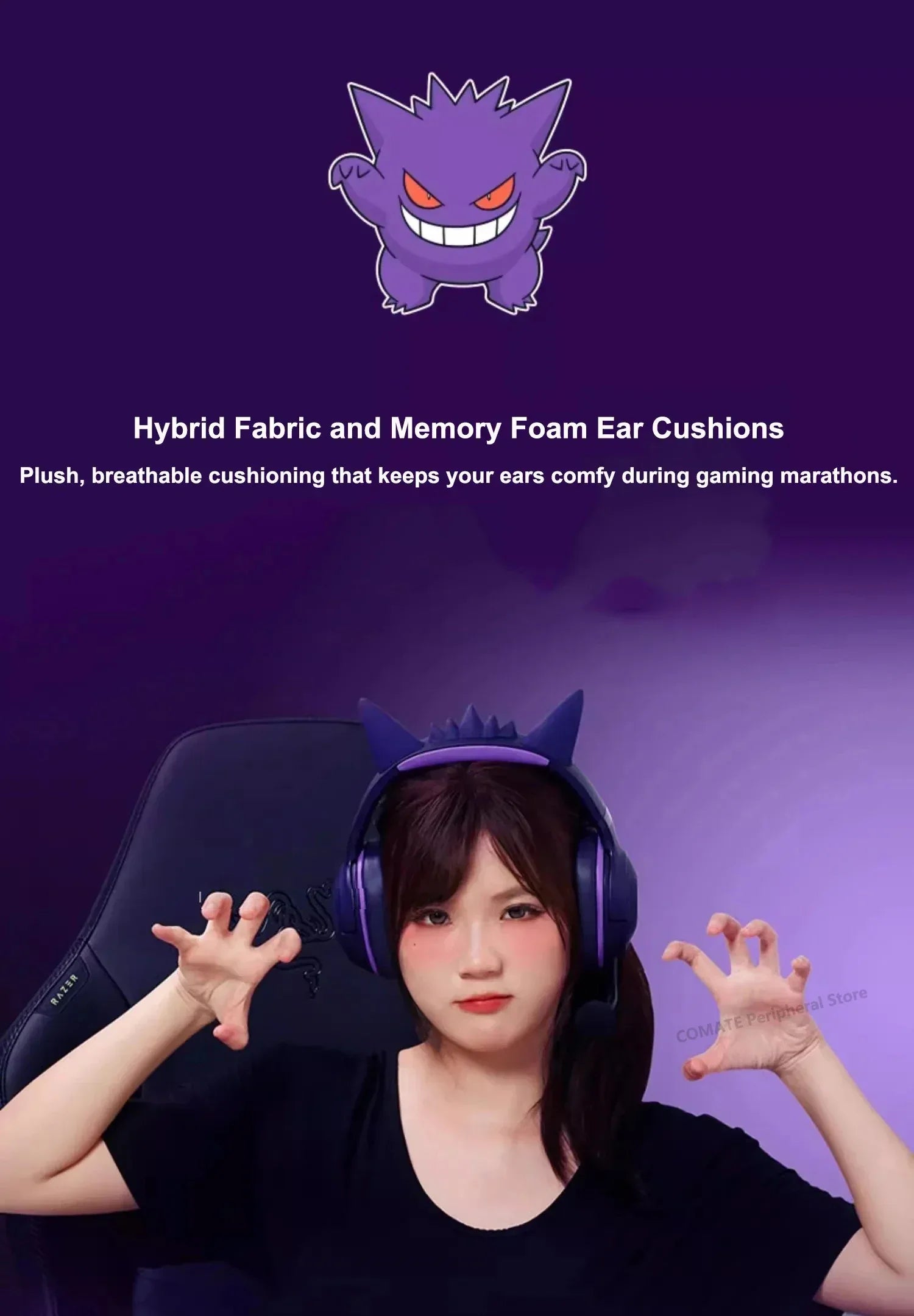 Gengar Gaming Headset Kraken V3 X USB Wired Audio | Tidesmit Tidesmit