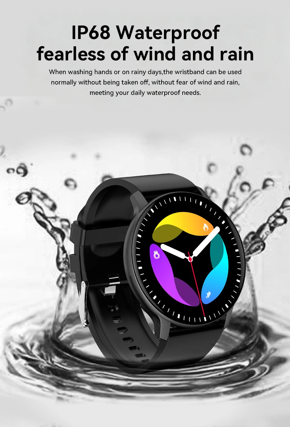 New Smart Watch 1.26" HD Smartwatch for iOS Android Answer/Make Call 100+ Sport Fitness Tracker Heart Rate Monitor Smart Watches