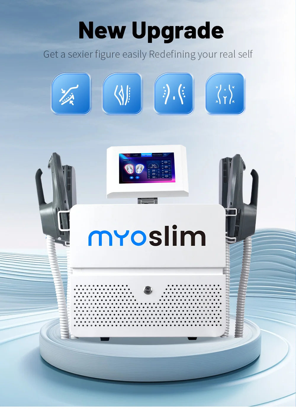 EMSzero Sculpting Machine with RF Handles - Professional Muscle Stimulator Body Shaping Massage Equipment Tidesmit
