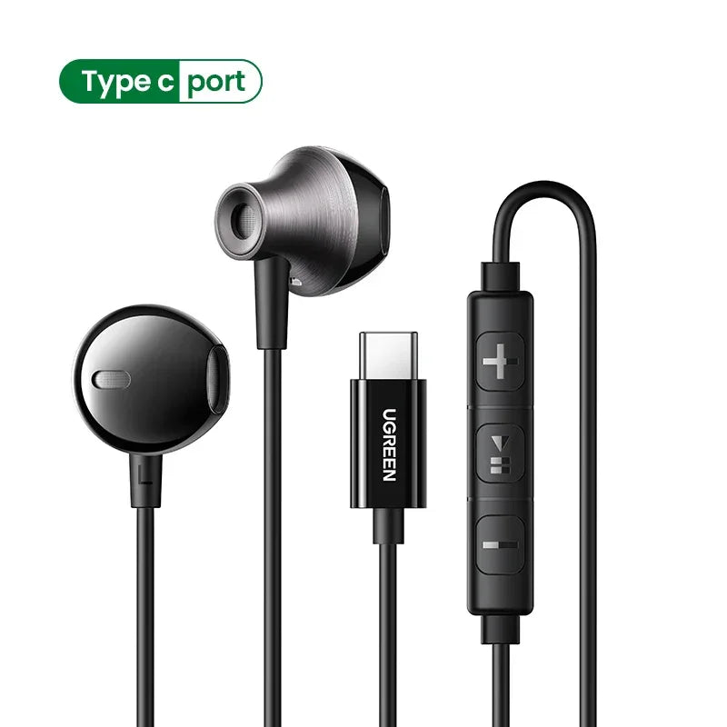 USB-C Wired Earbuds with HiFi Microphone – Tidesmit Stereo Audio USB-C port Tidesmit