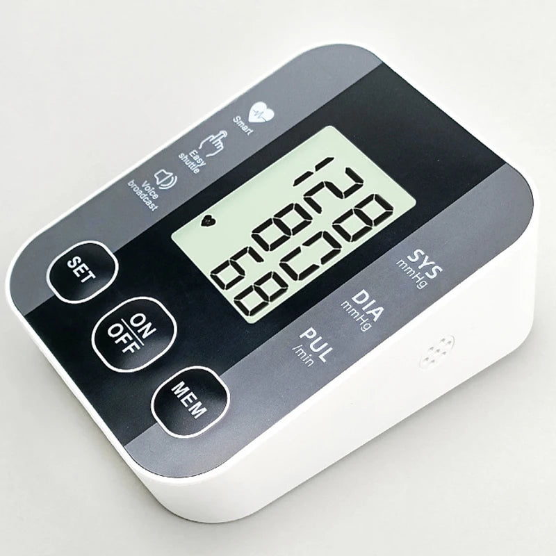 Voice BP Sphygmomanometer Heart Rate Pulse Tonometer Russian / Arabic / Spanish / Portuguese Voice Arm Blood Pressure Monitor