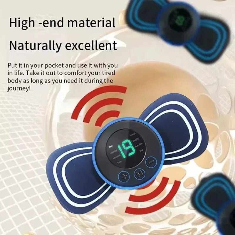 Portable Electric Neck Massager with Heat Therapy & Rechargeable Battery Massage Cushion Tidesmit