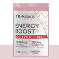Tidesmit Energy Boost 30 Transdermal Patches with Ginseng and Vitamin B12 for physical and mental energy support.