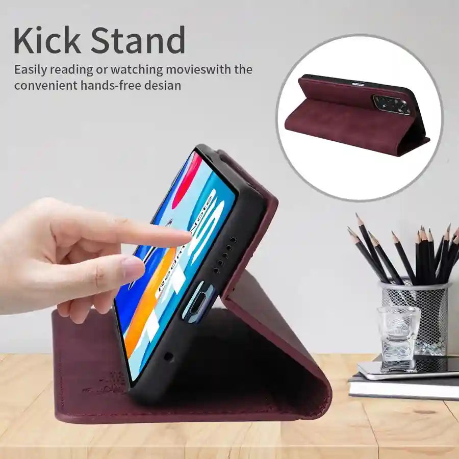 Flip Wallet Phone Case for Xiaomi Redmi Note 11 - Military-Grade Protection Tidesmit