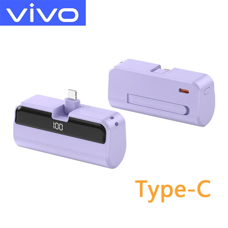 Portable Power Bank 50000mAh | Fast Charging USB-C Travel Battery Purple Type-c Tidesmit