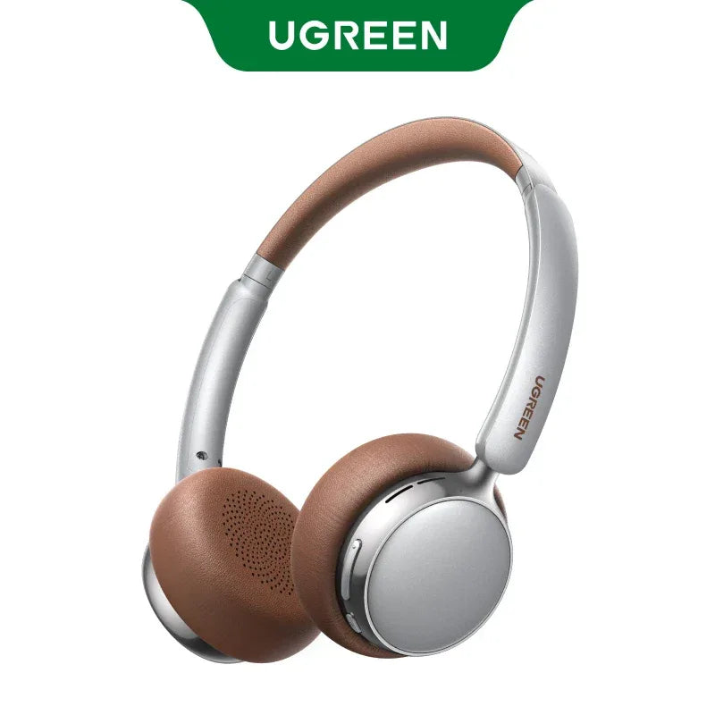 Tidesmit Wireless Headphones with Active Noise Cancelling 3D Audio Silver Brown Tidesmit