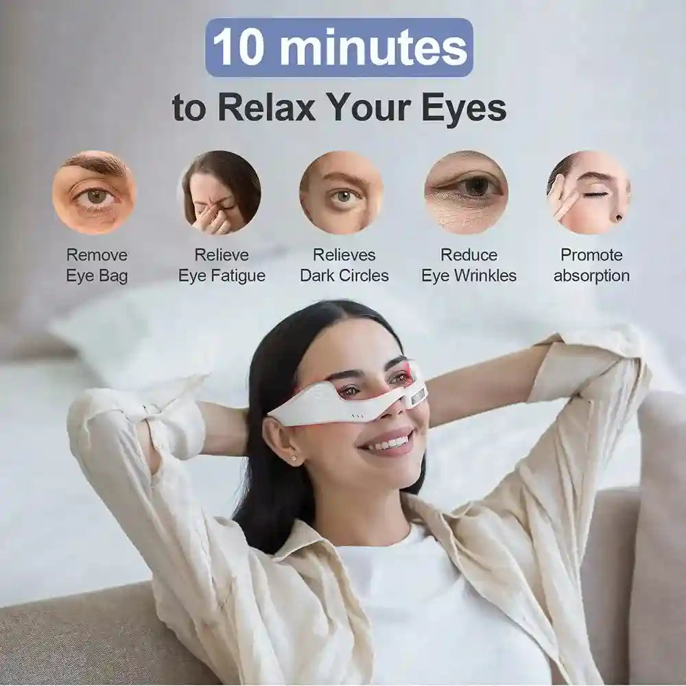 Electric Eye Massager with Heat Therapy - Rechargeable Muscle Relief Eye Massage Instrument Tidesmit