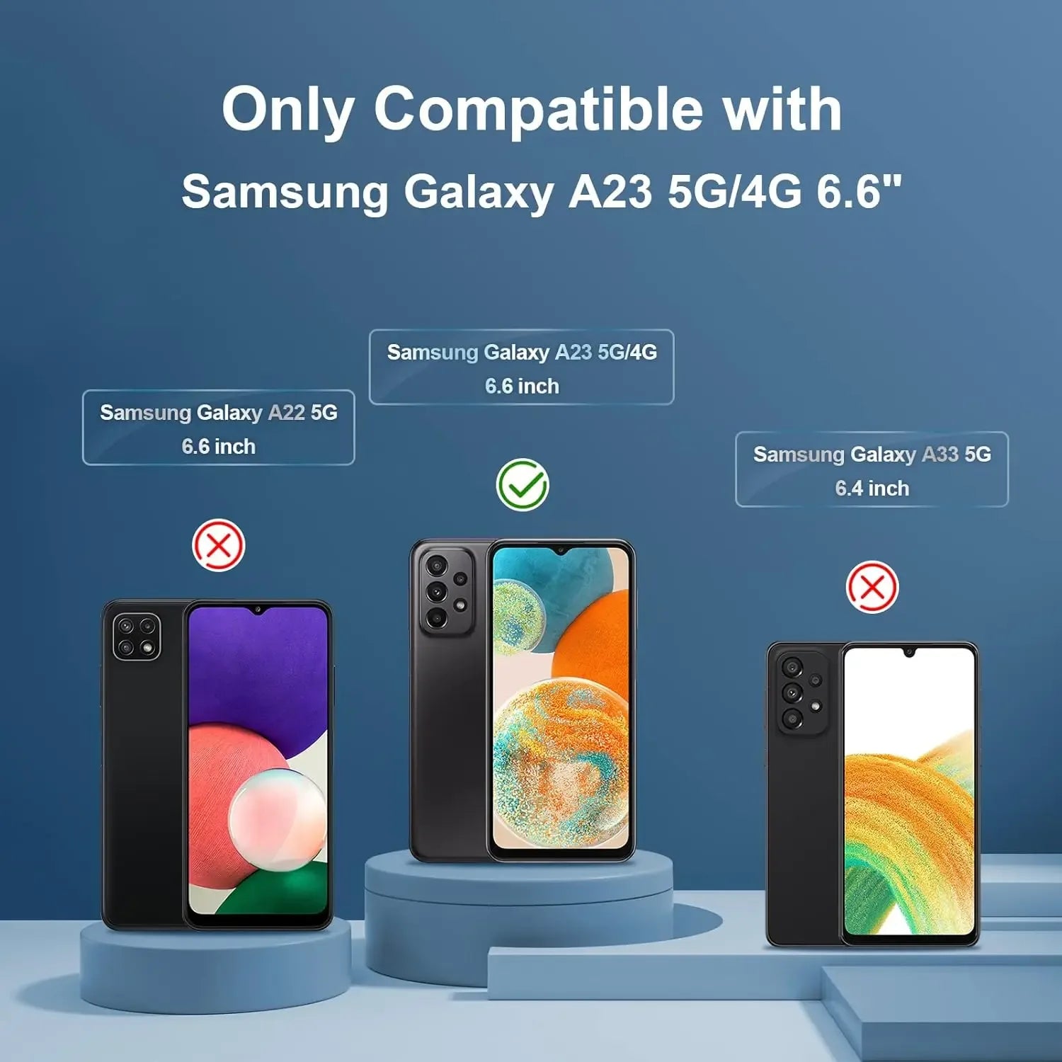 Samsung Galaxy A23 Tempered Glass Screen Protector - Case-Friendly HD Clear Tidesmit