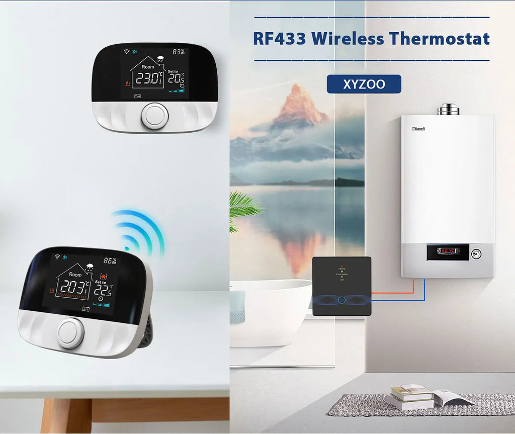 WiFi Smart Thermostat for Gas Boiler | App-Controlled Wireless Heating Tidesmit