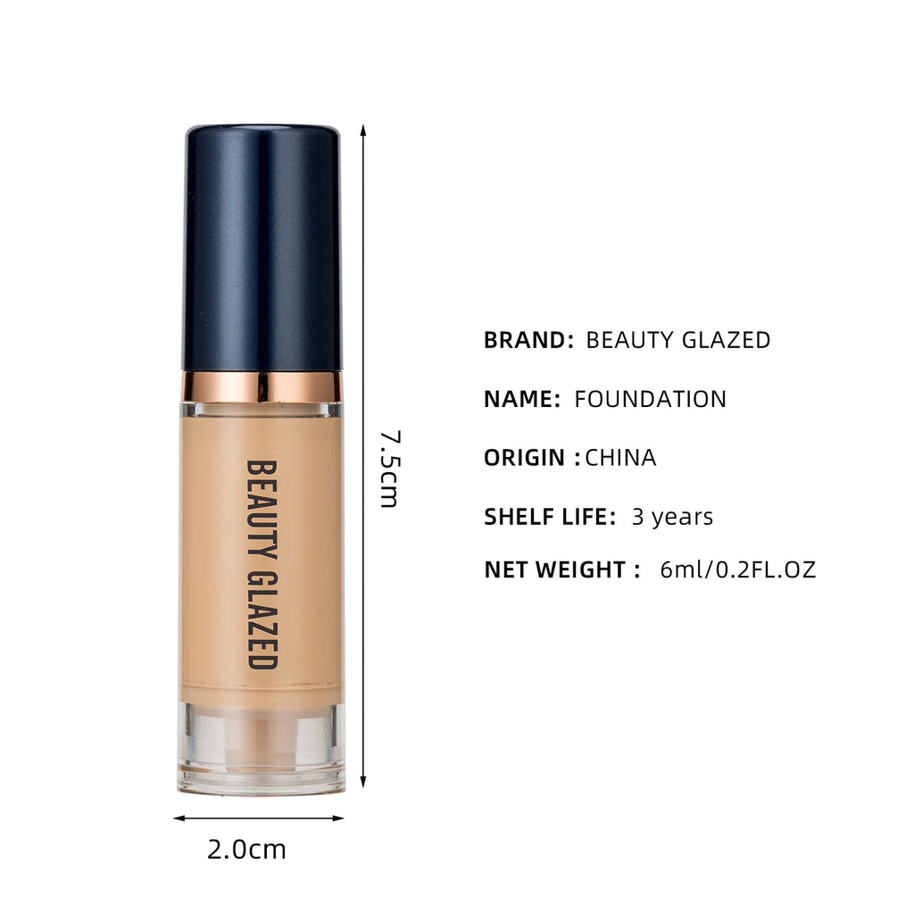 Tidesmit 6 color liquid foundation concealer palette showing waterproof full coverage texture for natural face makeup
