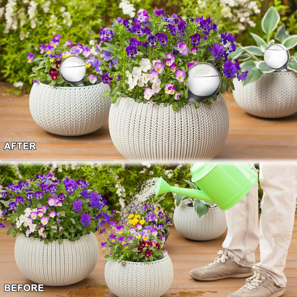 12 Pack Indoor Plant Watering Balls 13x5cm Automatic Self Watering System Transparent Globes for Potted Plants Watering Bulbs