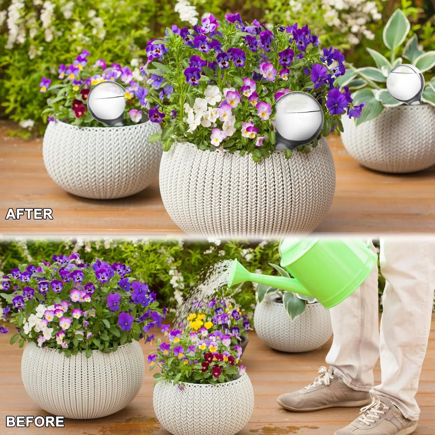 12 Pack Indoor Plant Watering Balls 13x5cm Automatic Self Watering System Transparent Globes for Potted Plants Watering Bulbs