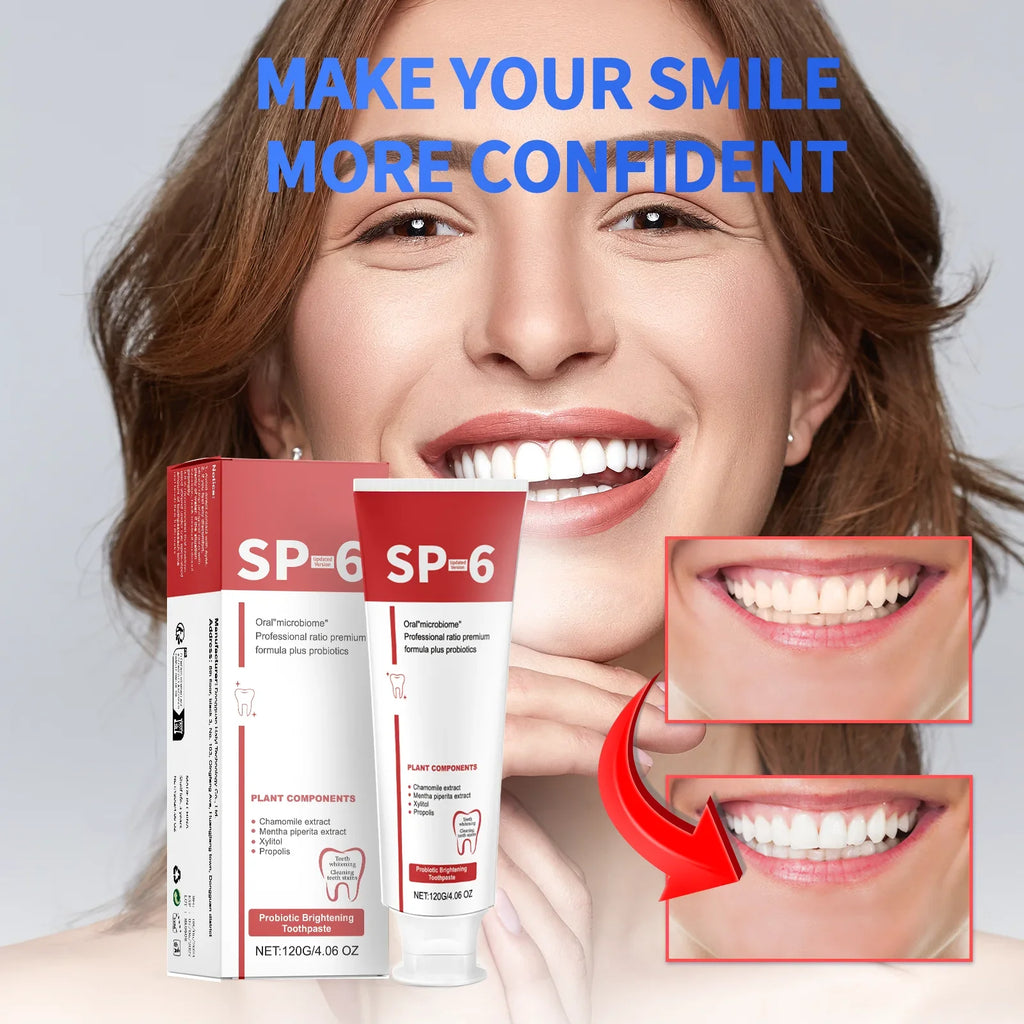 Tidesmit Sp-6 Probiotic Teeth Whitening Toothpaste for Removing Coffee and Tobacco Stains