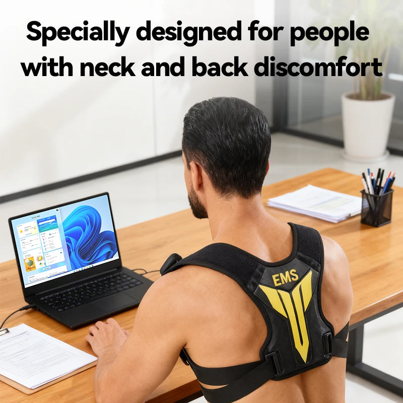 Electric Back Massager with Heat Therapy - Rechargeable Muscle Relief Back Massage Instrument Tidesmit