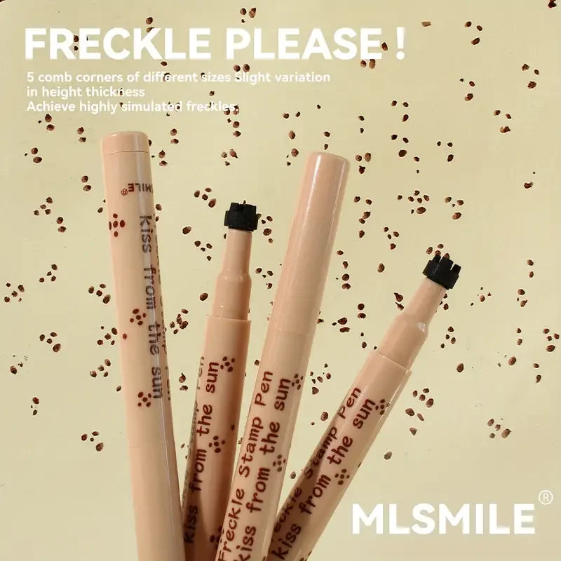 Tidesmit waterproof fake freckles pen for natural dot spot face makeup shade swatch