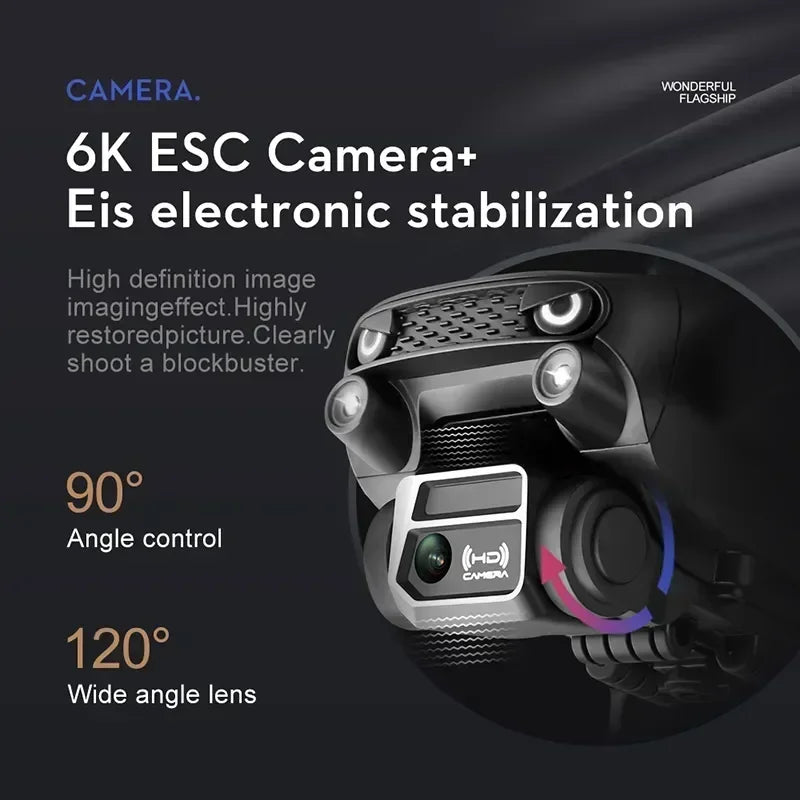 Tidesmit GPS Camera Drone with Obstacle Avoidance and Dual 6K Lens Tidesmit