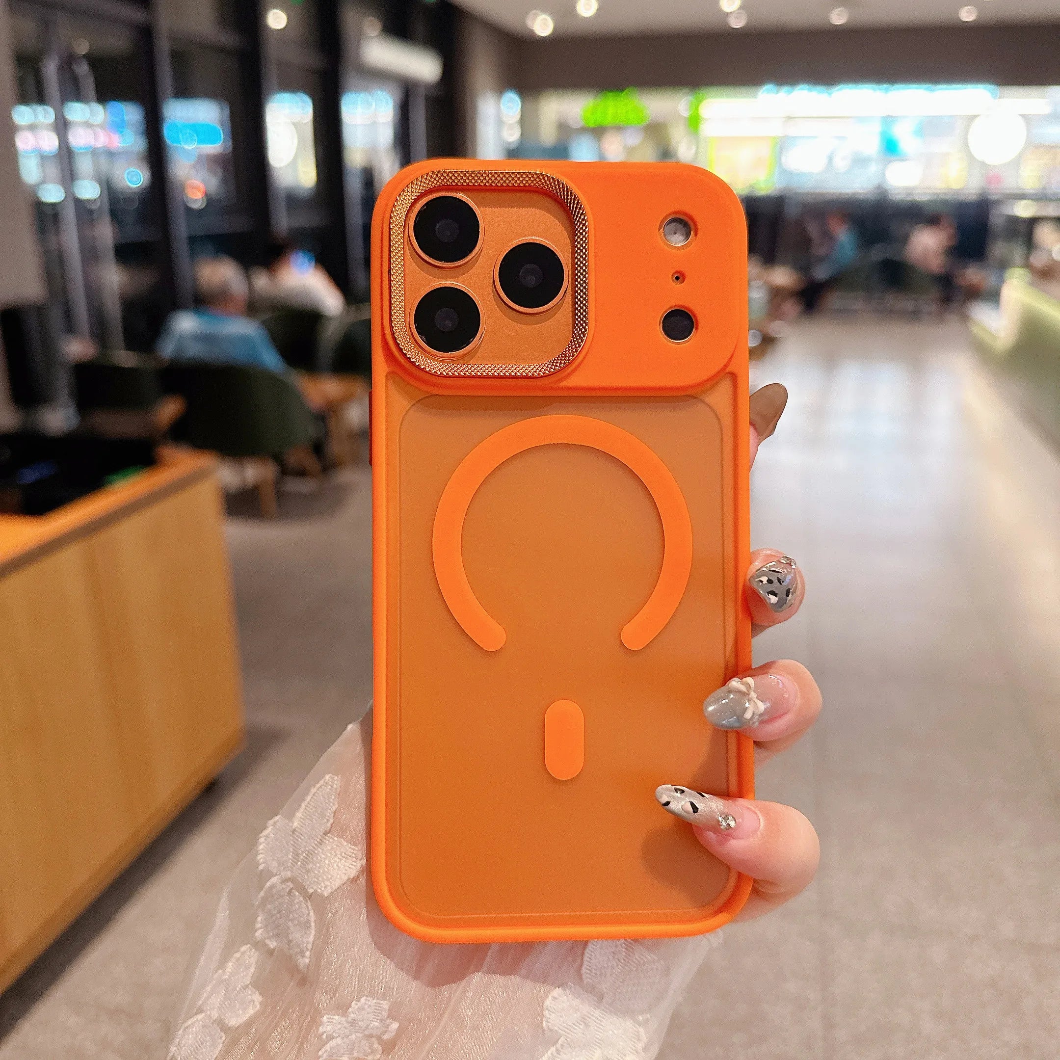 iPhone 16 Pro Max Case - Military-Grade Shock-Absorbing Matte Cover Orange Tidesmit