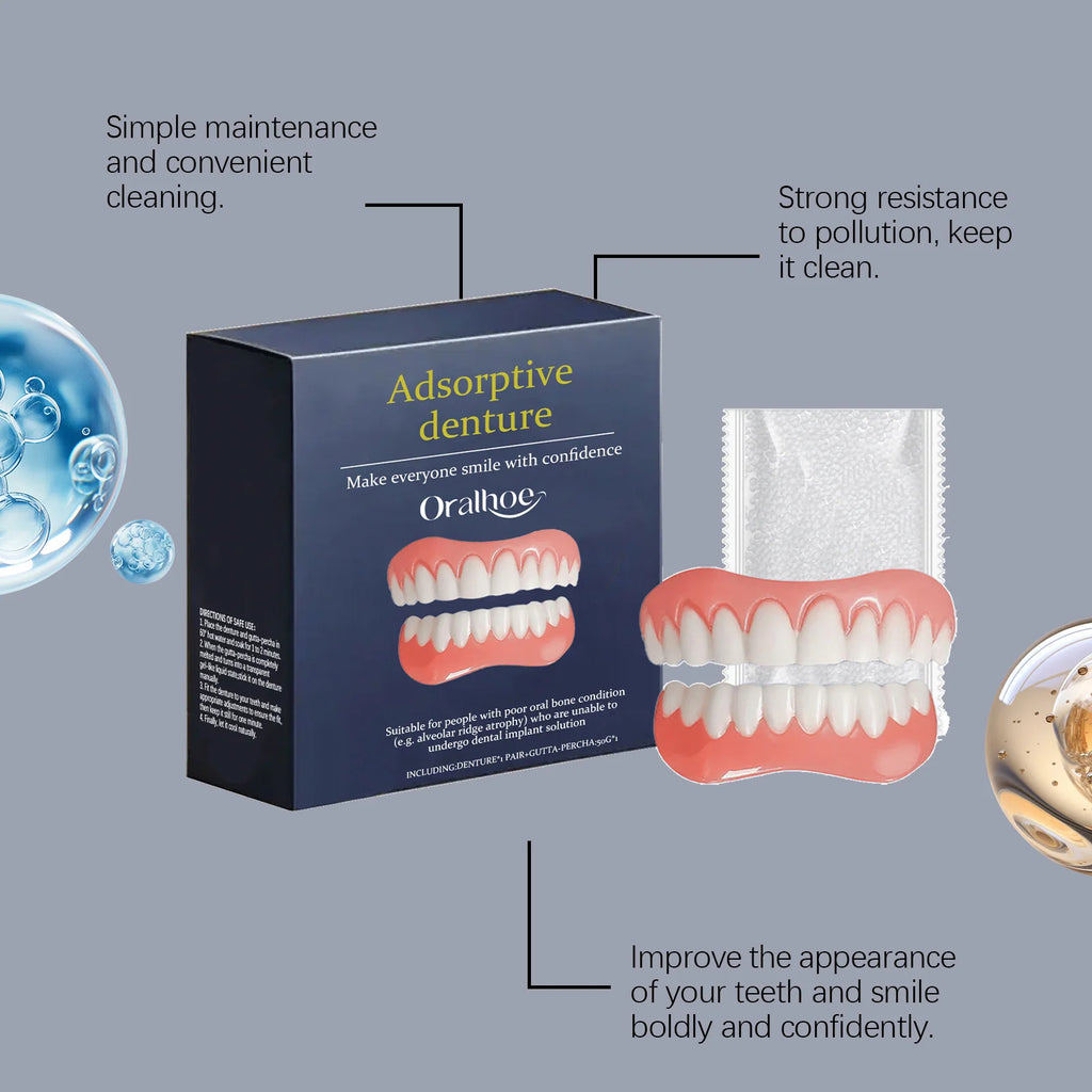 Denture Decoration Set - Daily Decoration for Oral Cavity & Teeth, Comfortable Fit for Dentures, Reveals Natural Smile