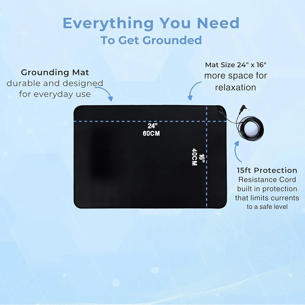 Grounding Mat for Feet 60x40cm - Circulation Wellness Tool Relaxation Treatment Tidesmit