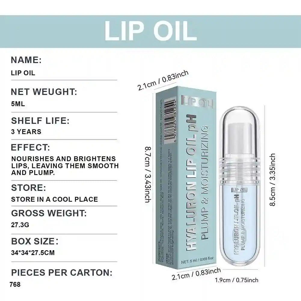 Hyaluronic Acid Lip Oil - Hydrating Plumping Lip Treatment 5ml Lip Care Tidesmit
