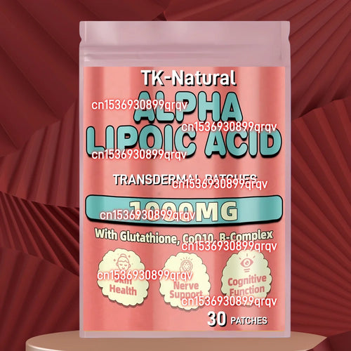 TK-Natural alpha lipoic acid transdermal patch pouch, 30 patches, with glutathione and B-complex