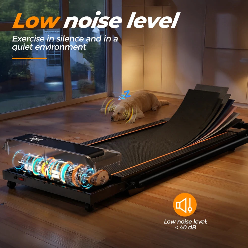 Formill FT51/FT50/FT52 Treadmill 2 In 1 Walking Running Treadmill 0.75-2.5HP Foldable Under Desk Treadmill38*95cm Running Area With Armrest LED Display Oil Drip Hole Indoor Home Gym Exercise Machine