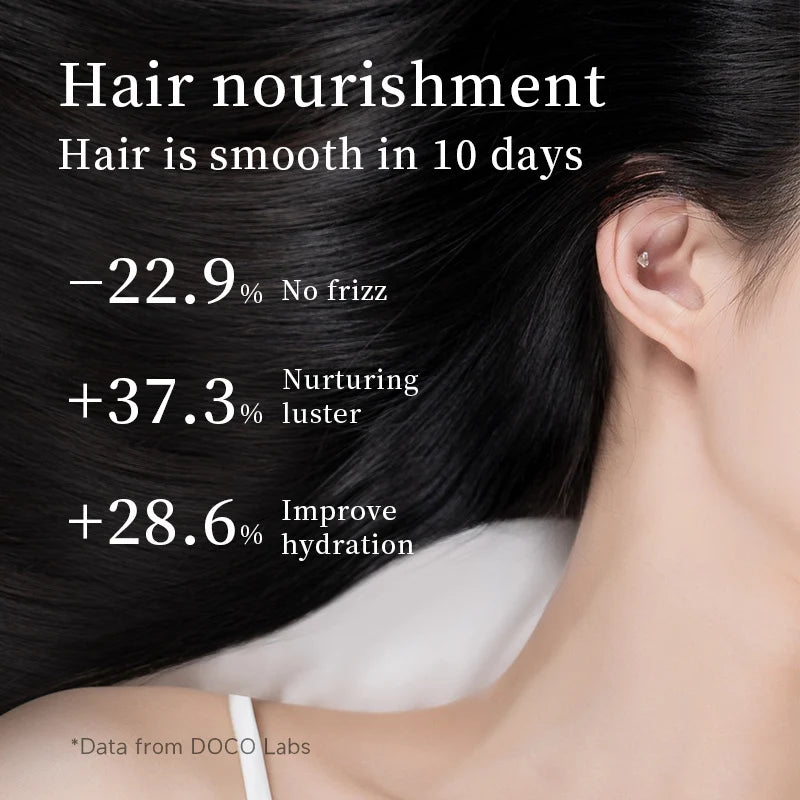 DOCO high-speed hair dryer results: smooth, hydrated, frizz-free hair with ionic care for professional salon luster.