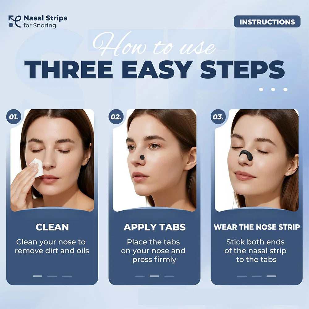 Anti Snoring Nasal Dilator Physical Expansion Nasal Patch Non-Invasive Easier Breath Sleep Aid Anti-Snoring Nasal Strip