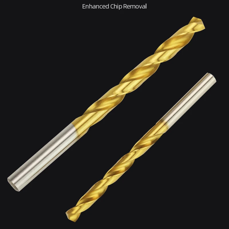 ABAOTE Titanium Twist Drill HSS High Speed Steel Drill Bits 10Pcs Power Tools 1MM 1.5MM 2MM 2.5MM 3MM For Metal Drill Tool