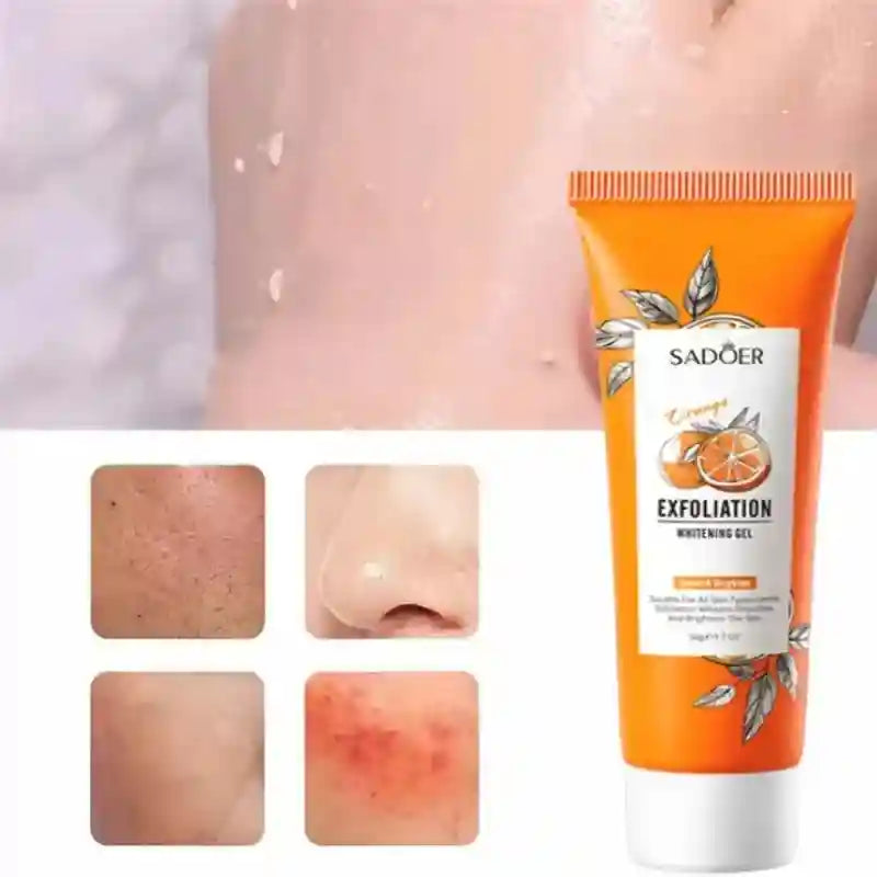 Orange Exfoliating Gel Facial Scrub for Deep Pore and Blackhead Treatment Scrubs Treatments Tidesmit