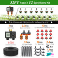 New Type-C Garden Independent Dual Zone LCD Display Watering Timer Automatic Irrigation Kit Small Intelligent Gardening Program