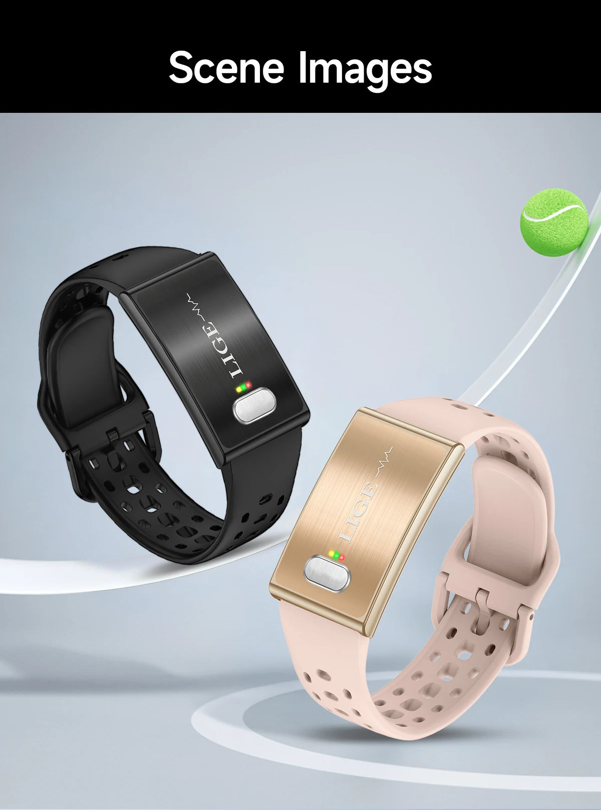 LIGE New ECG+PPG Smart Bracelet Heart Rate Health Monitoring Thermometer HPV Test Reports Waterproof Sports Tracker Smart Watch