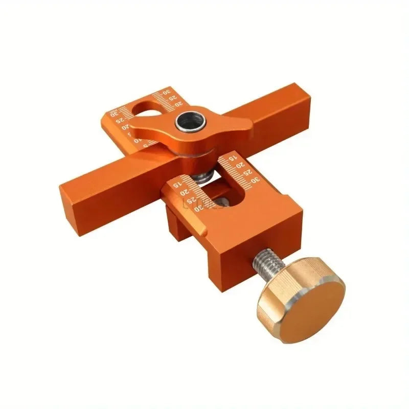 2 in 1 Aluminum Alloy Cabinet Door Installation Positioner 6/8/10mm Rebounder Punched Mounting Jig Cabinet Door Panel