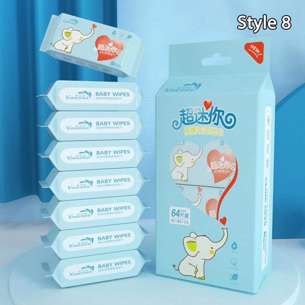 Cute Soft Wet Wipes Large Pack Disposable Gentle Wipes Hand Mouth Cleaning High Quality Wipe Face Napkins Babies