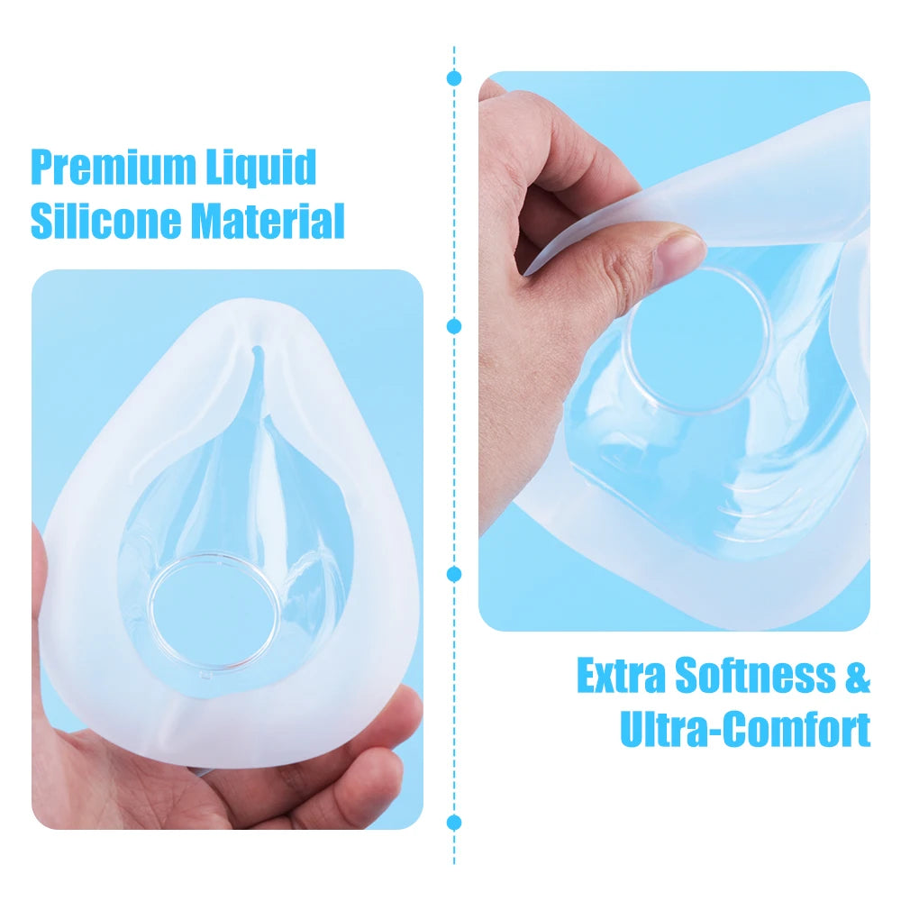 Airfit F20 Silicone Replacement Cushions CPAP Mask Cushion Compatible with Original F20 FrameFull Face Mask Cover Mouth and Nose