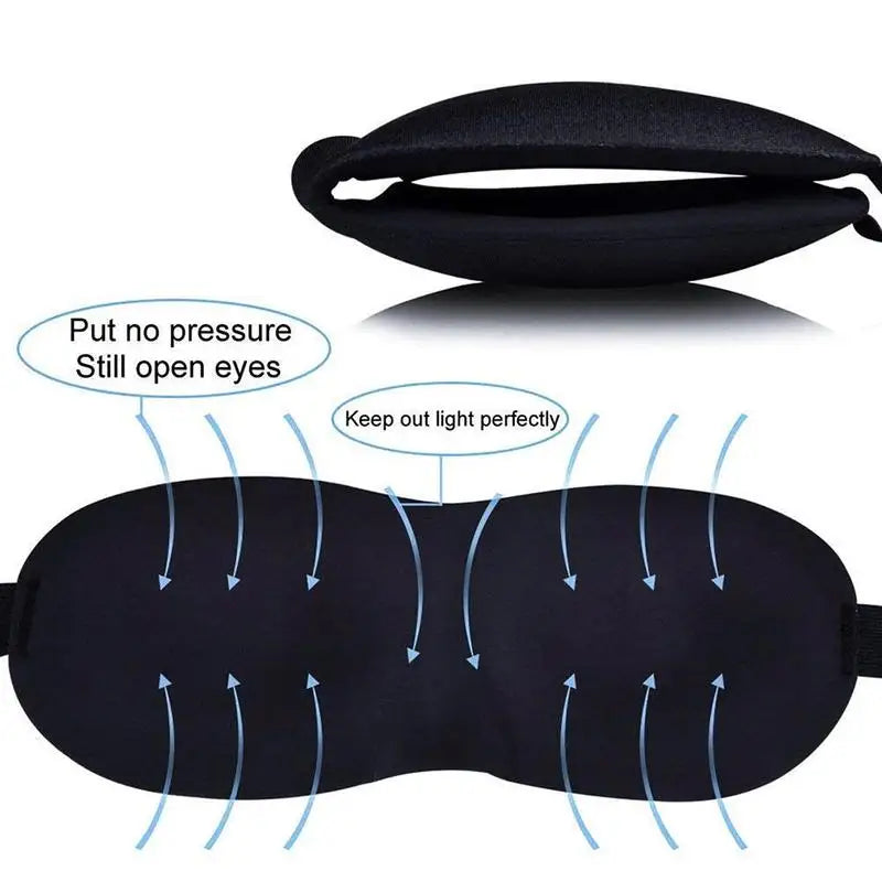 3D Sleeping Eye Mask Travel Rest Aid Eye Cover Patch Paded Soft Sleeping Mask Blindfold Eye Relax Massager