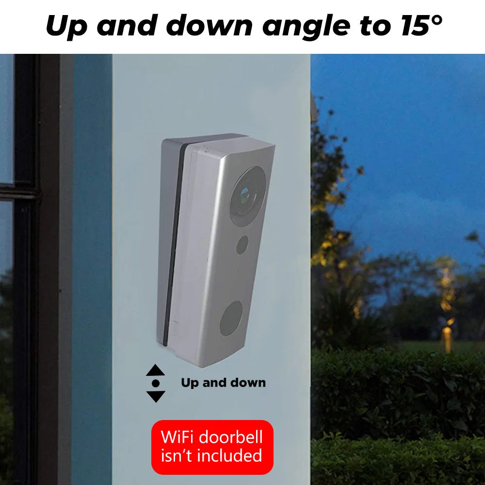 Adjustable Angle Doorbell Bracket for Ring Video Doorbell Household Doorbell Bracket Adjustable (Up and Down)