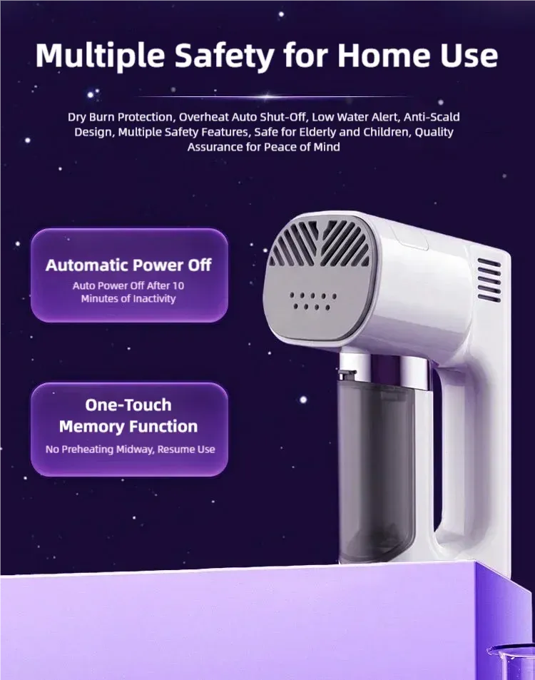 TINSOL 1200W Portable Handheld Garment Steamer