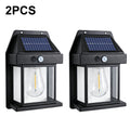 Solar Wall Lights Outdoor Dusk to Dawn Solar Motion Lights Outdoor Waterproof 3 Lighting Modes Wall Mount Light Sconces For Outside Patio Fence Yard Garage 2 Pack LED Street Light