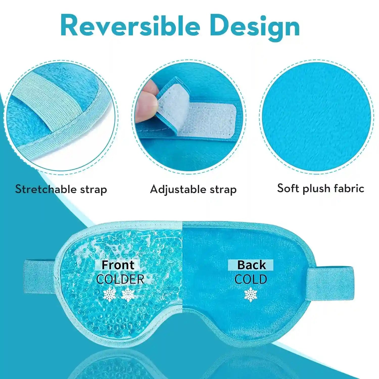 Reusable Cooling Eye Mask for Puffy Eyes and Migraine Relief Eye Massage Instrument Tidesmit