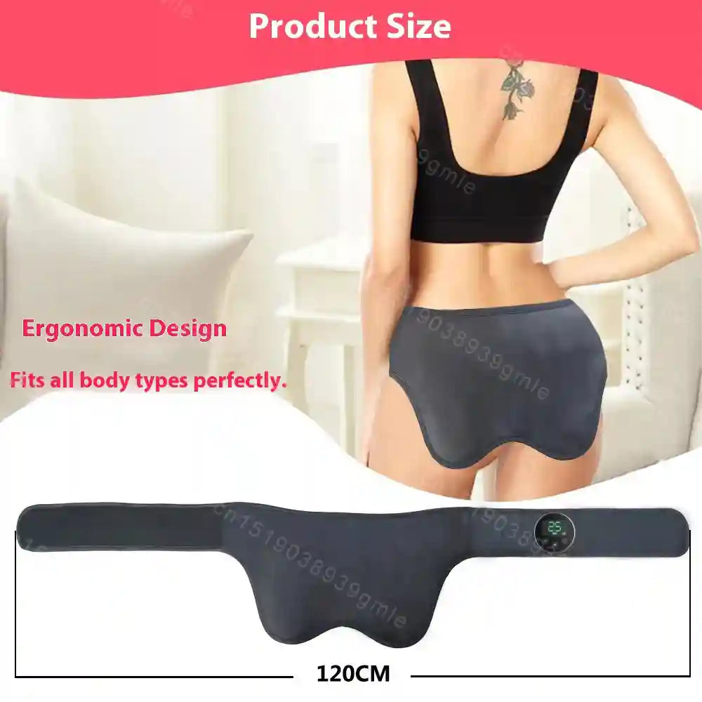 EMS Butt Lifting Massager - 8 Mode Rechargeable Glute Toning Pad Black Massage Roller Tidesmit